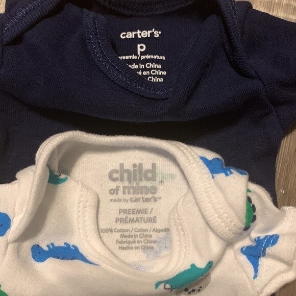 Lot of 4 CHILD OF MINE/CARTERS one‎ piece body suit- size PREEMIE - Picture 4 of 9